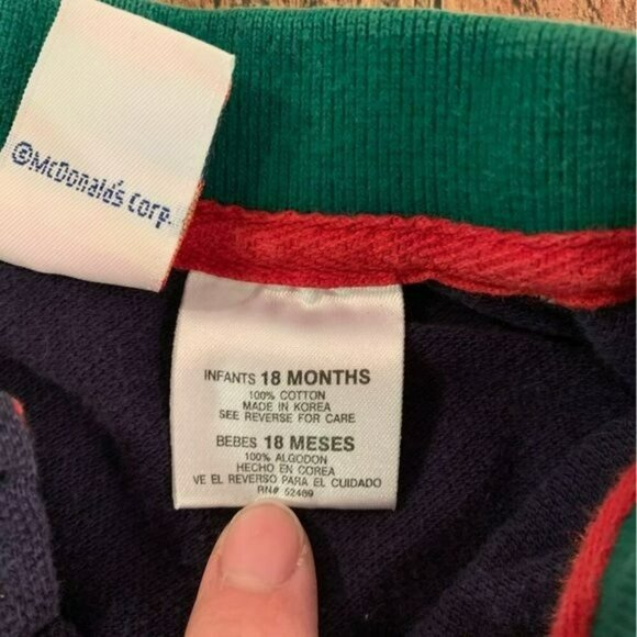McDonald’s McKids vintage polo short sleeve bodysuit -18M - Picture 6 of 7
